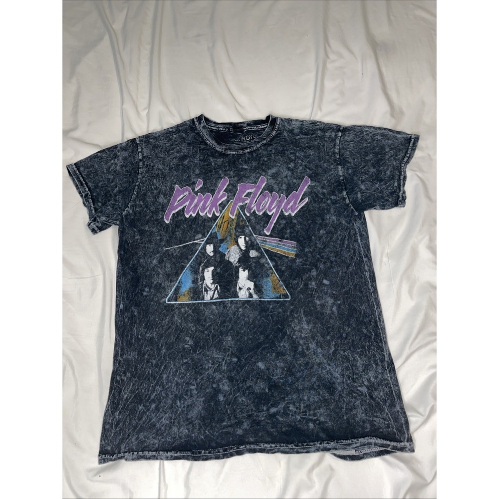 Pink Floyd Band Shirt Worn Gray Acid Wash Small‎  Casual Party Rock Casual